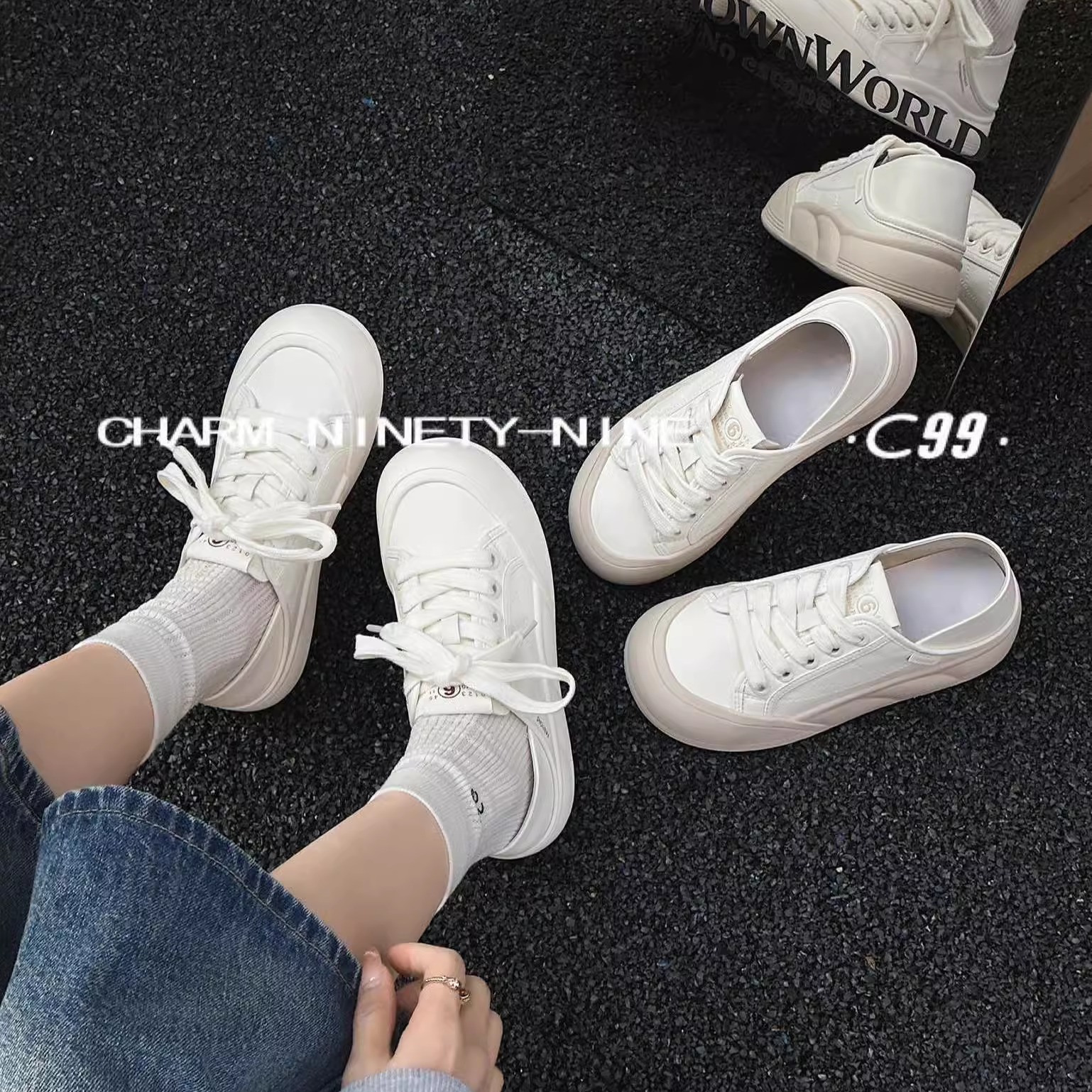 【C99】2025春季新款真皮厚底小白鞋女厚底百搭休闲鞋板鞋15A3292