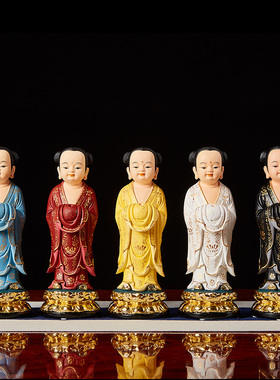 精致创意五方童子德化陶瓷摆件