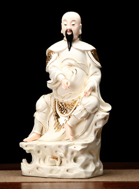 精致创意武当山陶瓷真武大帝神像