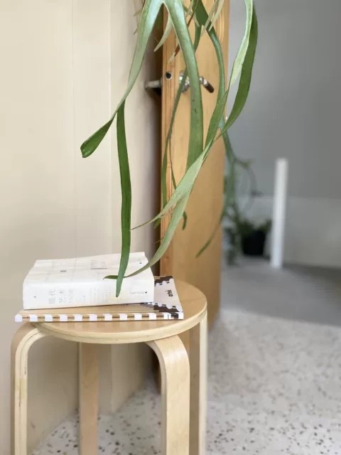 thumbnail for Birch round stool c32 stackable Artek suitable for Fulota bar dining chair Nordic curved wood alto