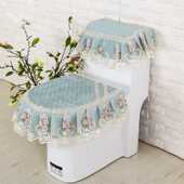 拉链款 通用坐便套欧式 马桶垫三件套家用厚款 四季 套装 马桶坐垫冬季