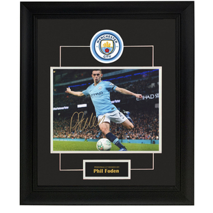 曼城 菲尔福登 亲笔签名照片 含SA证书  裱框收藏