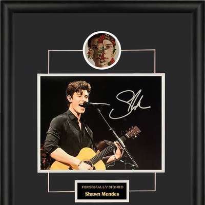 肖恩蒙德兹Shawn Mendes 亲笔签名照片裱框 含SA证书 Stitches