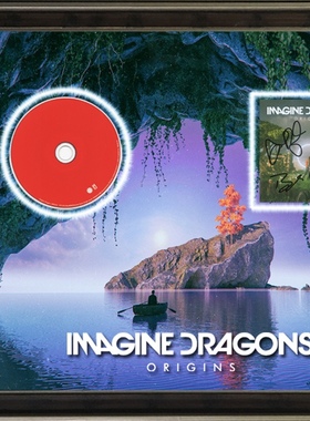 梦龙乐队Imagine Dragons 亲笔签名歌词本裱框 Origins 含SA证书