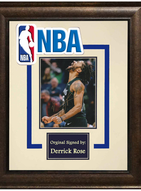 德里克罗斯rose 亲笔签名照片 NBA标志裱框 含SA证书 50分之夜