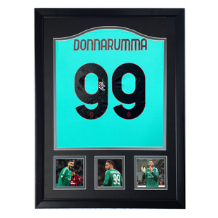 AC米兰 门将  唐纳鲁马 亲笔签名足球服球衣 SA证书