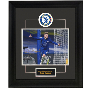 切尔西队 蒂莫维尔纳 亲笔签名照片 SA证书 裱框收藏