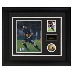 现货收藏 胡安罗曼 里克尔梅 博卡青年 亲笔签名照片 含装裱证书