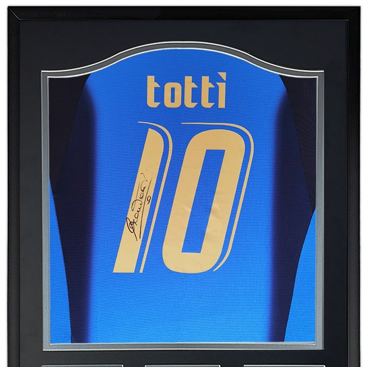 托蒂 2006世界杯意大利国家队夺冠 亲笔签名足球服 球衣 含SA证