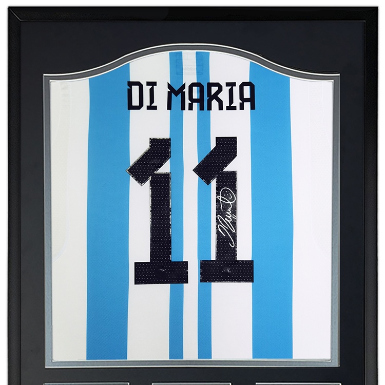 迪玛利亚 亲笔签名足球服球衣 迪马利亚 2022世界杯阿根廷队夺冠