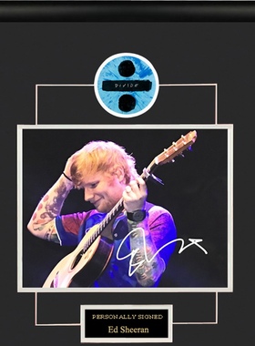 艾德希兰Ed Sheeran 亲笔签名 照片裱框 含SA证书 Shape of You