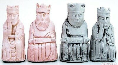 代购路易斯岛中世纪国际象棋国王3.5自然石材饰面458摆件收藏客厅