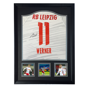 莱比锡红牛队 蒂莫维尔纳 亲笔签名足球服球衣裱框收藏 含SA证书