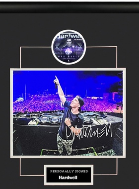 收藏 哈德维尔Hardwell 亲笔签名照片裱框 含SA证书 百大DJ