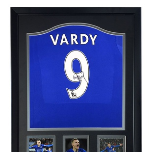 瓦尔迪亲笔签名 切尔西足球服球衣 含证书 裱框