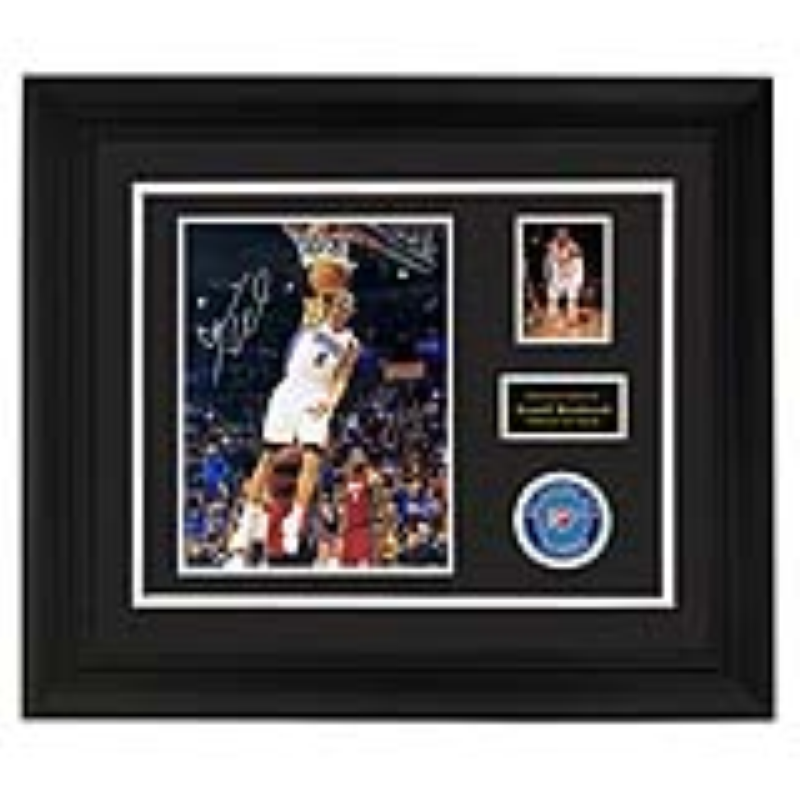 雷霆队0号威斯布鲁克签名照片 威少 裱框 带证书