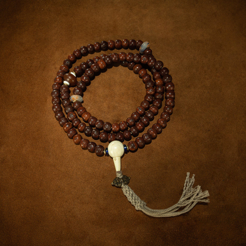 清代藏传微直切老凤眼菩提大圆满108颗老念珠老佛珠手持珠手钏