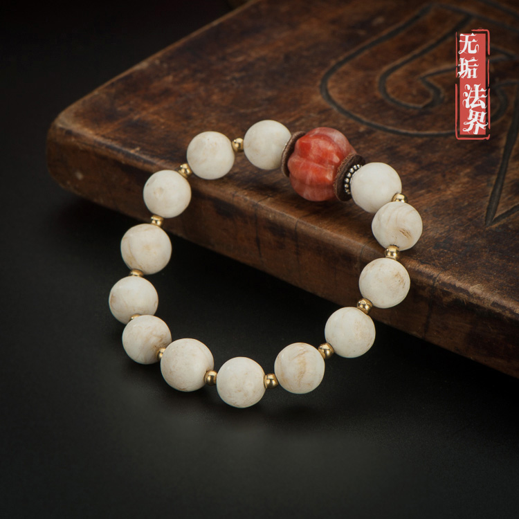 南红玛瑙甘料柿子红满肉满色搭配老古珠佛珠手串手钏精美手饰品