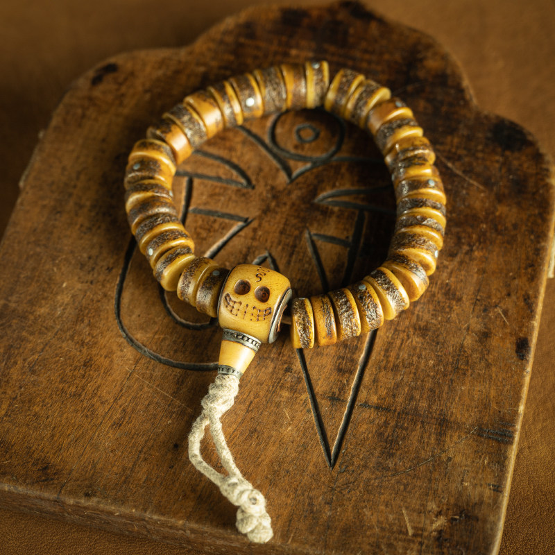 丹萨梯传承〓清代藏传大尺寸圆满z钉手钏手持珠精美收藏品包邮