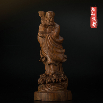 天然立体达摩祖师爷佛像绿檀木