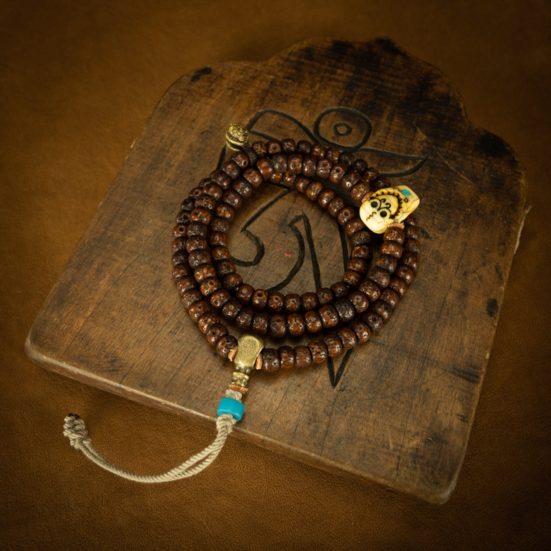 清代藏传满开片星月菩提念珠老佛珠大圆满108颗手持珠多圈手钏