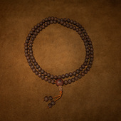 清代藏传小尺寸酸枣核念珠大圆满108颗老佛珠多圈手持珠手钏收藏