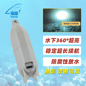 360°浑水款海祺火箭高灯浮漂可视锚鱼海琪诱鱼王雨水影超高亮度