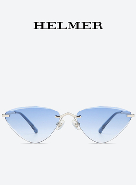 新款个性复古潮流无框小眼镜高清尼龙防紫外线太阳镜女款墨镜7253