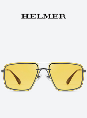 新款方框潮百搭双梁墨镜男太阳镜男不锈钢蛤蟆镜驾驶钓鱼眼镜7208