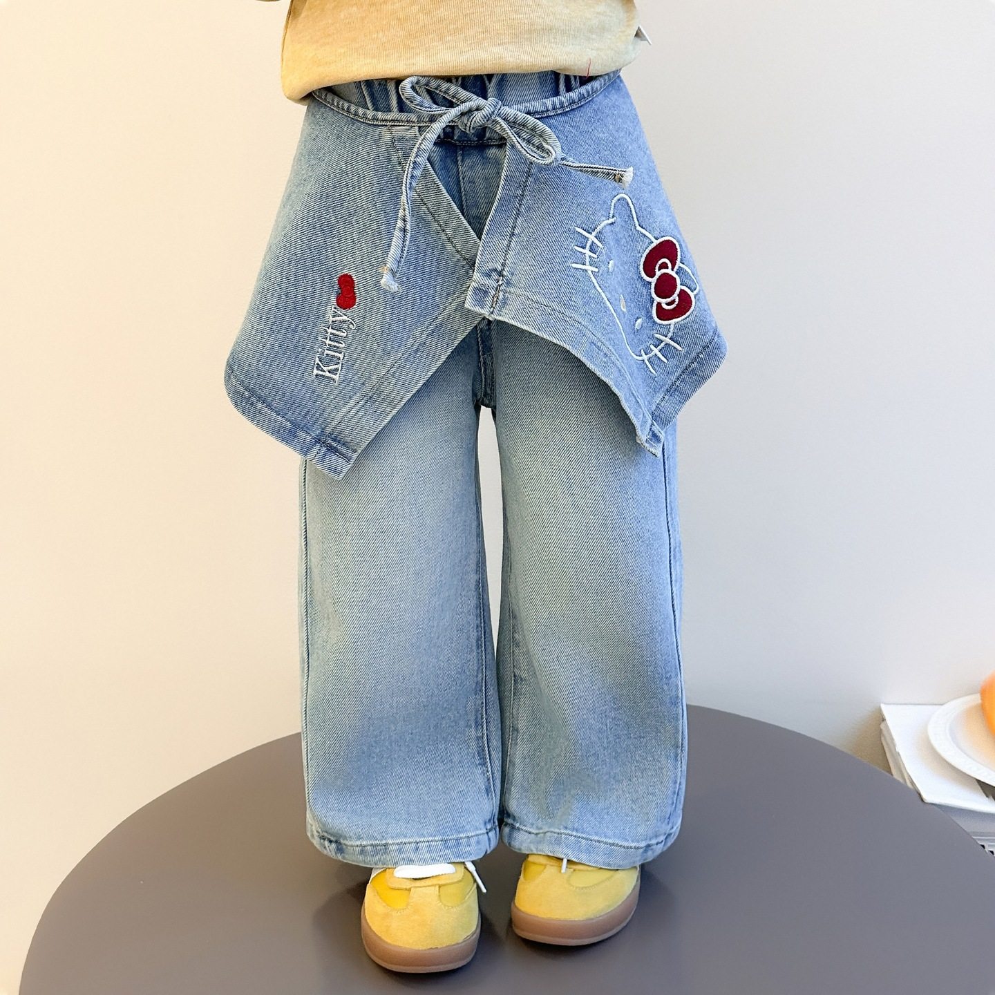 女小童牛仔裤2026春装新款洋气儿童春装休闲裤女宝宝屁帘阔腿裤潮,童装/婴儿装/亲子装,儿童牛仔裤,淘宝优惠券,粉丝福利购,淘宝优惠卷