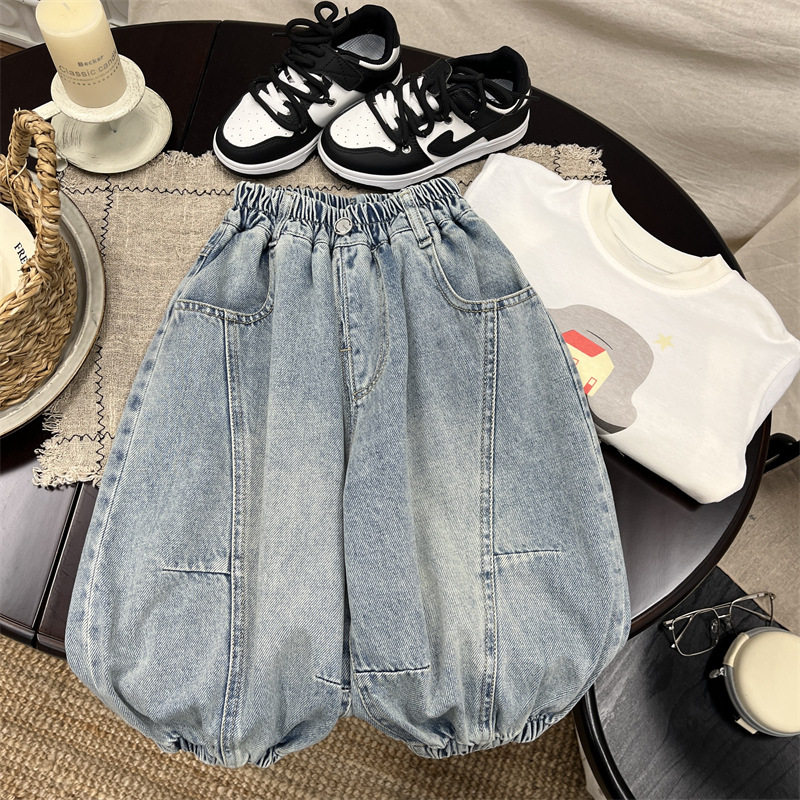 男童牛仔裤子2026新款洋气春秋童装宝宝灯笼裤韩版宽松儿童哈伦裤,童装/婴儿装/亲子装,儿童牛仔裤,淘宝优惠券,粉丝福利购,淘宝优惠卷