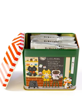 日本正品顺丰包邮DADACA猫咪咖啡罐装礼盒 6袋装