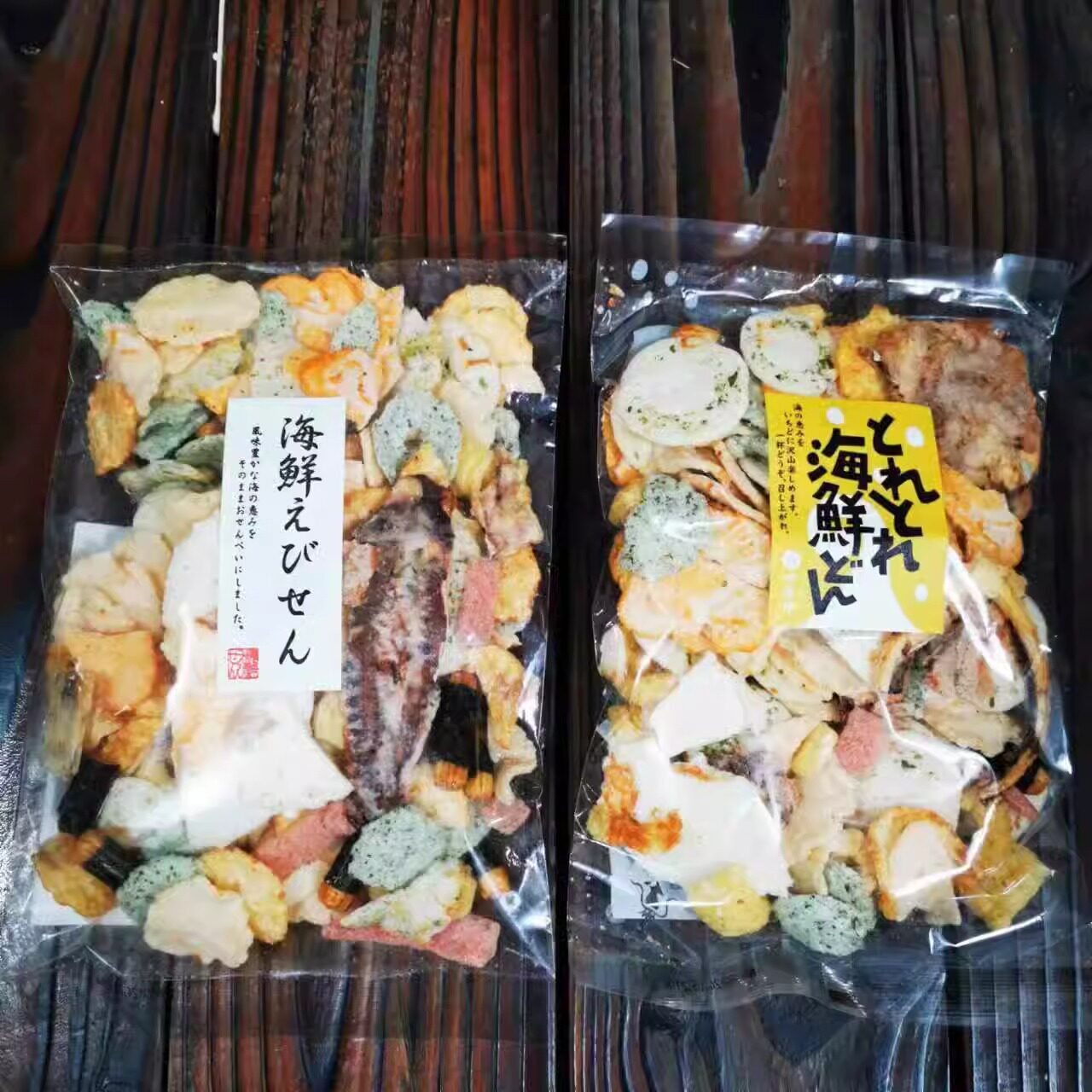 伊藤轩 海鲜渔汁仙贝煎饼米饼龙虾片真虾 鱿鱼干 鲜虾