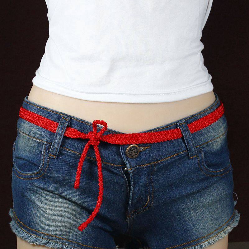 马手工编织本命年红腰带加宽加粗加长红绳腰链裤带男女腰绳不褪色