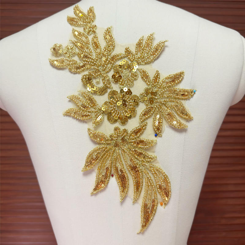 婚纱礼服重工亮片珠绣蕾丝花片