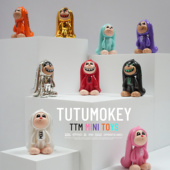 TUTUMOKEY迷你手办摆件潮玩盲袋可爱公仔有趣多巴胺礼物6cm小玩具