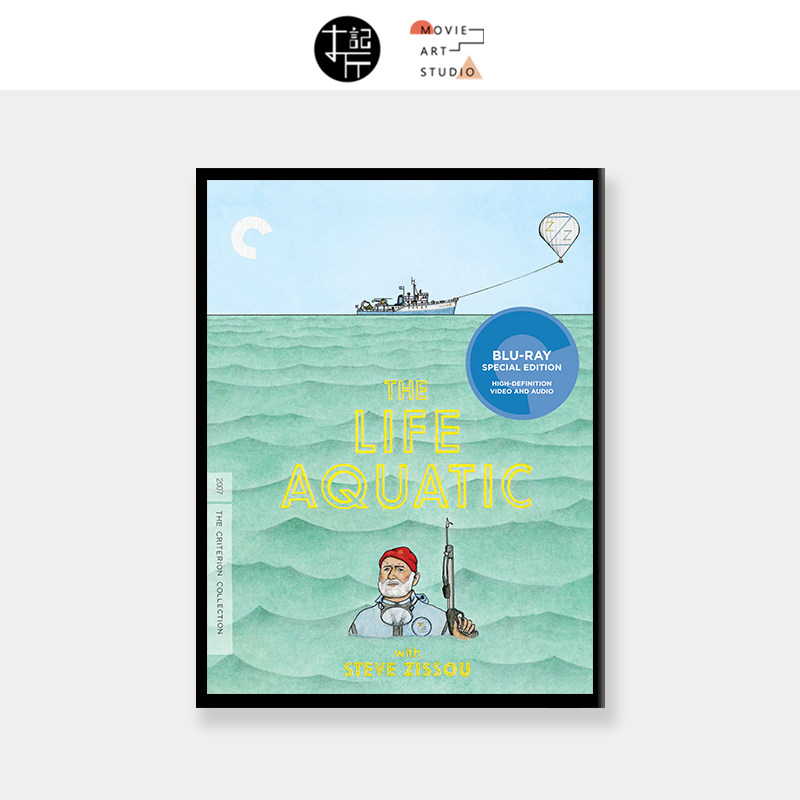 水中生活电影海报装饰画墙贴韦斯安德森客厅卧室玄关有框挂画壁画