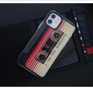 银河护卫队mixtape磁带全包软壳黑圈防撞条适用于iPhone