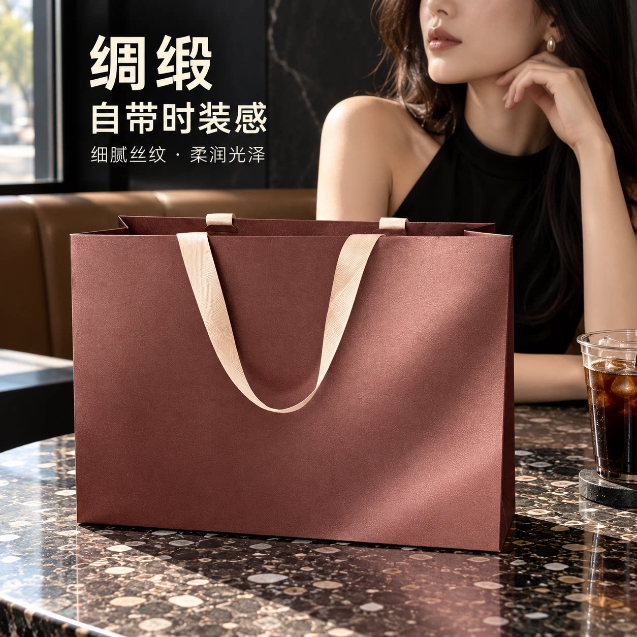 高档丝绸布袋茶叶茶饼袋便携手提袋商务袋服装袋购物袋礼品袋LOGO
