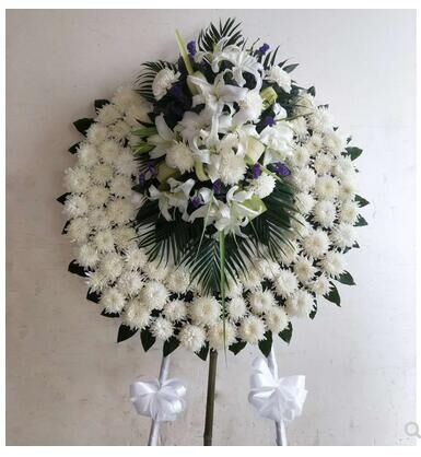上海殡仪馆花圈花篮速递包邮代写挽联 悼念葬礼死人花篮祭奠鲜花