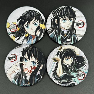 时透无一郎吧唧徽章个人池鬼灭之刃自制周边幕间58马口铁胸针礼物