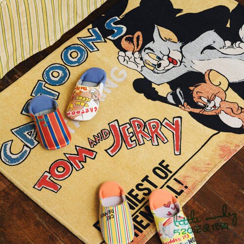 日本代购 Tom and Jerry猫和老鼠 可爱客厅沙发毯 床边毯 地毯