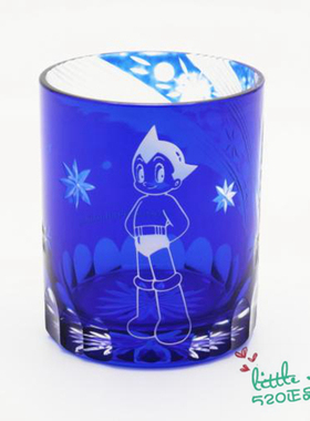 日本代购 铁臂阿童木 职人手工 传统技艺 可爱 紫色玻璃杯 水杯