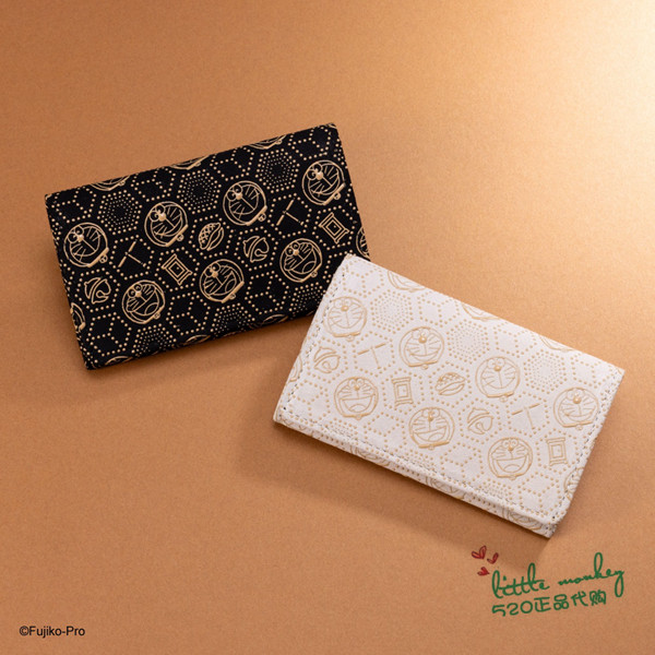 日本代购 哆啦A梦/机器猫 职人手工 传统技艺 和风真皮卡包