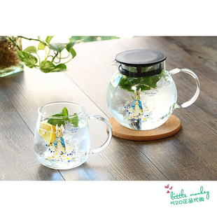 日本代购 Peter Rabbit彼得兔 可爱玻璃壶茶壶水壶玻璃杯水杯