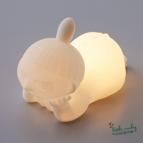 日本代购 Moomin精灵姆明 亚美 可爱公仔小夜灯LED灯床头灯