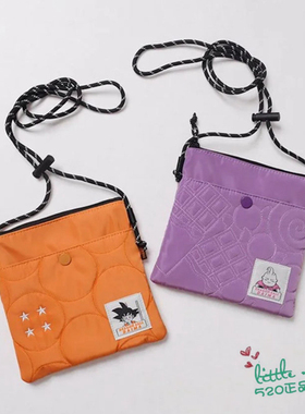 日本代购 七龙珠 橙色 紫色 时尚可爱小包斜挎包