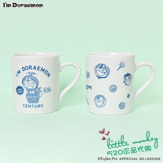 日本代购 哆啦A梦/机器猫 可爱陶瓷水杯马克杯