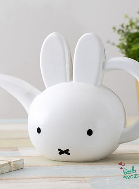 日本代购 Miffy米菲兔 可爱白色脸形喷水壶 浇花壶
