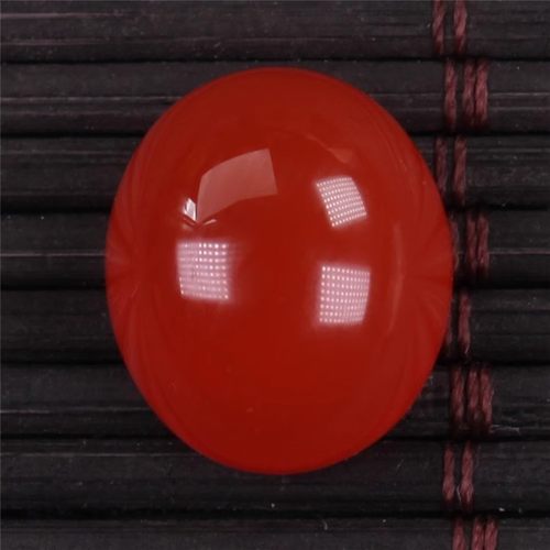 保山南红玛瑙 无裂天然原矿冰红裸石蛋面男女款情侣戒指戒面3.1克